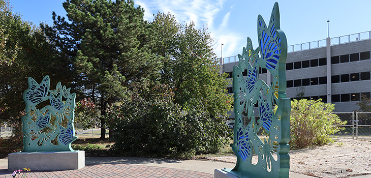 The butterfly statues at Douglas County