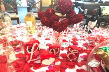 A Table Decorated For Valentine's Day