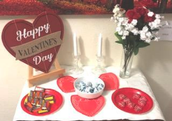 Treats On A Table For Valentine's Day