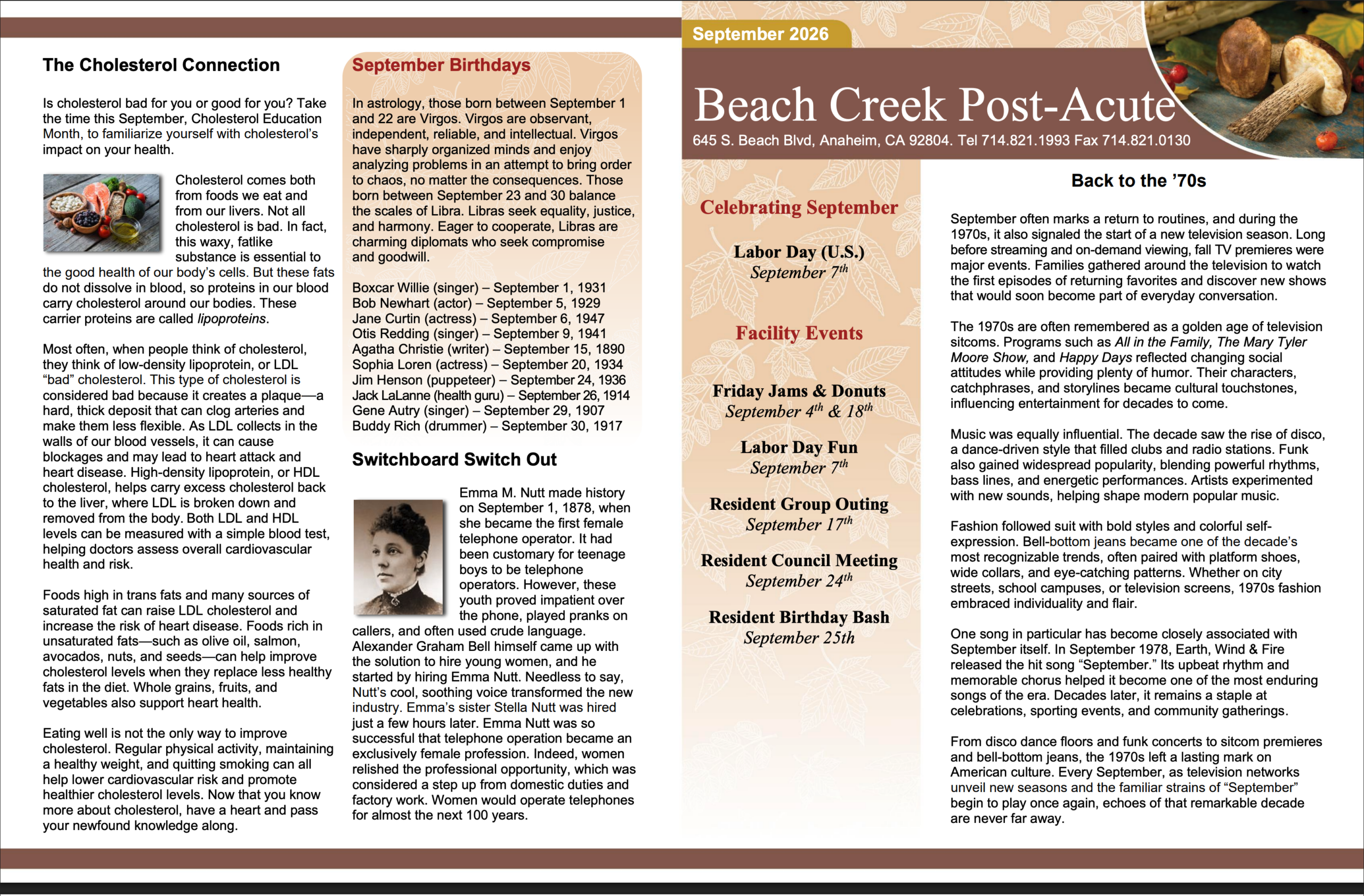 September 2026 Newsletter