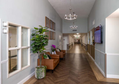 The hallway with couches in Oak Ridge