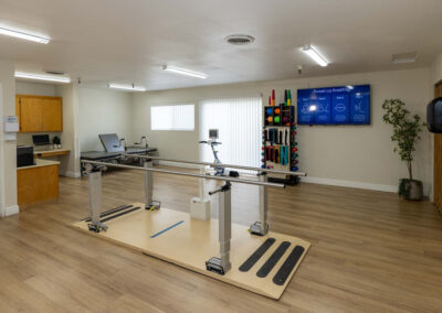 The rehab gym equipment at Oak Ridge