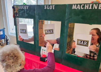 Residents playing a game at Elm Crest