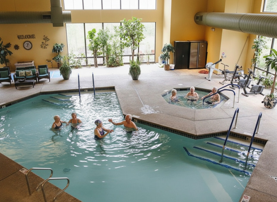 Sierra Regency Independent living swimming pool activity