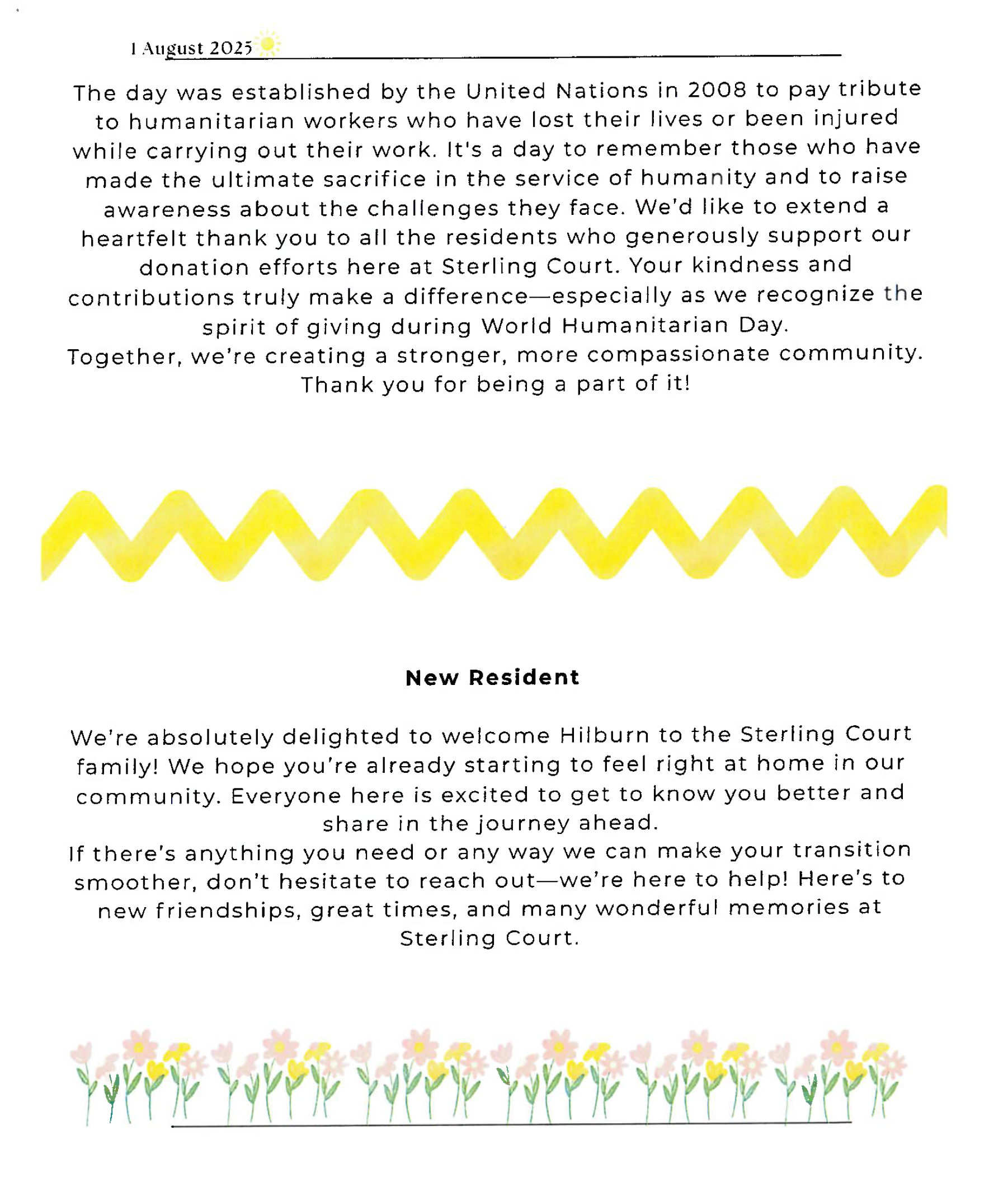 page 2 of the newsletter