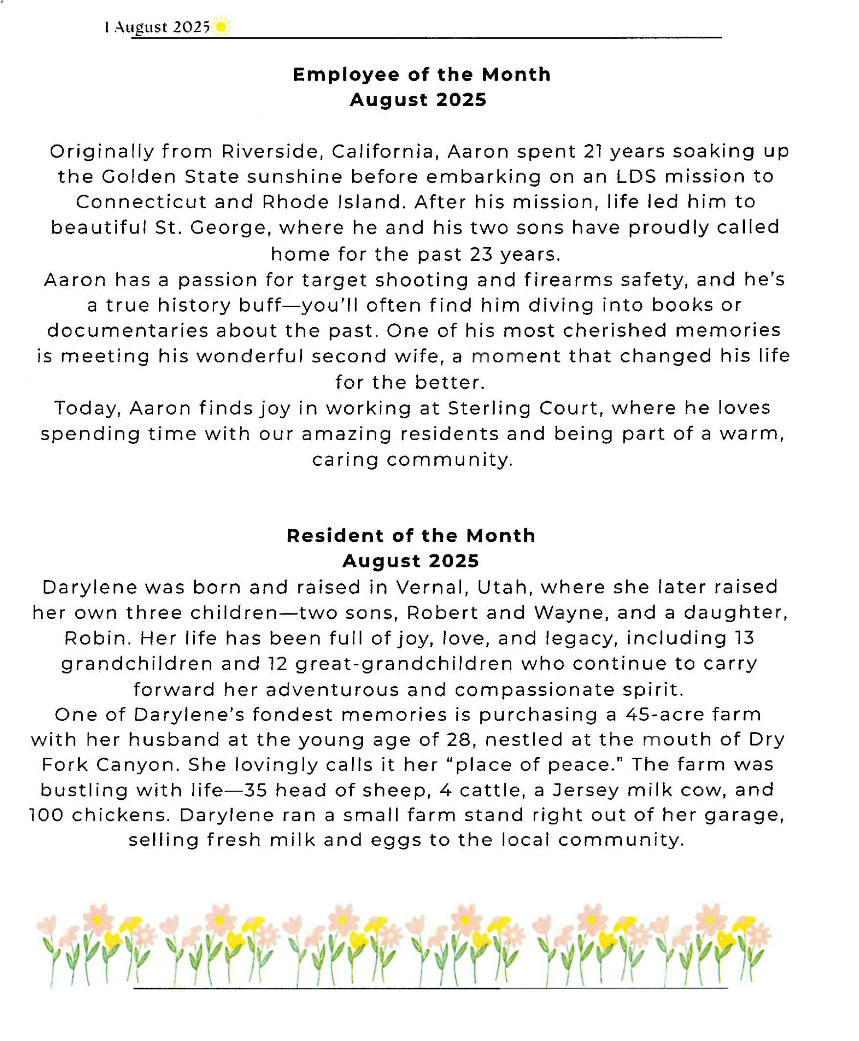 page 3 of the newsletter