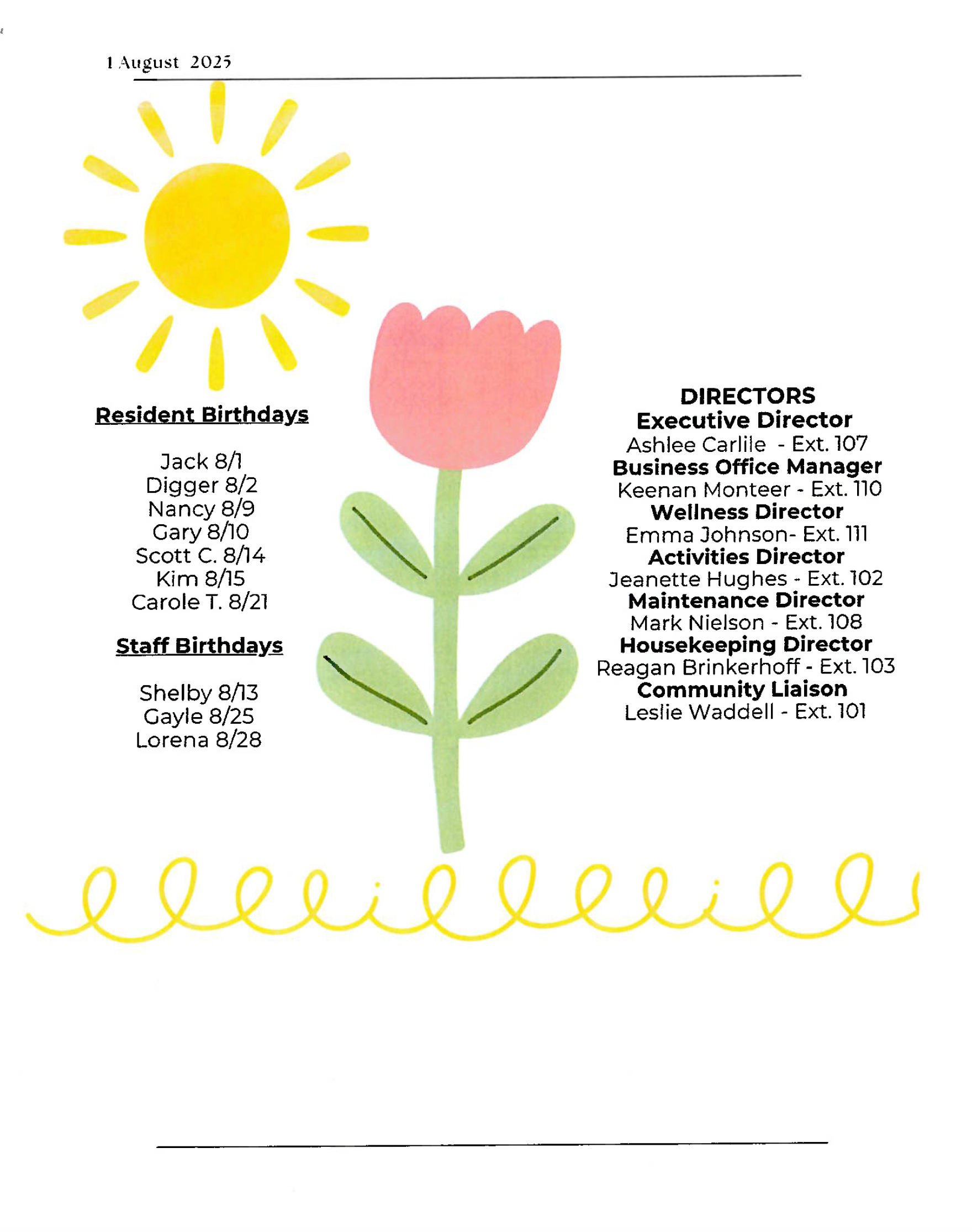 page 5 of the newsletter