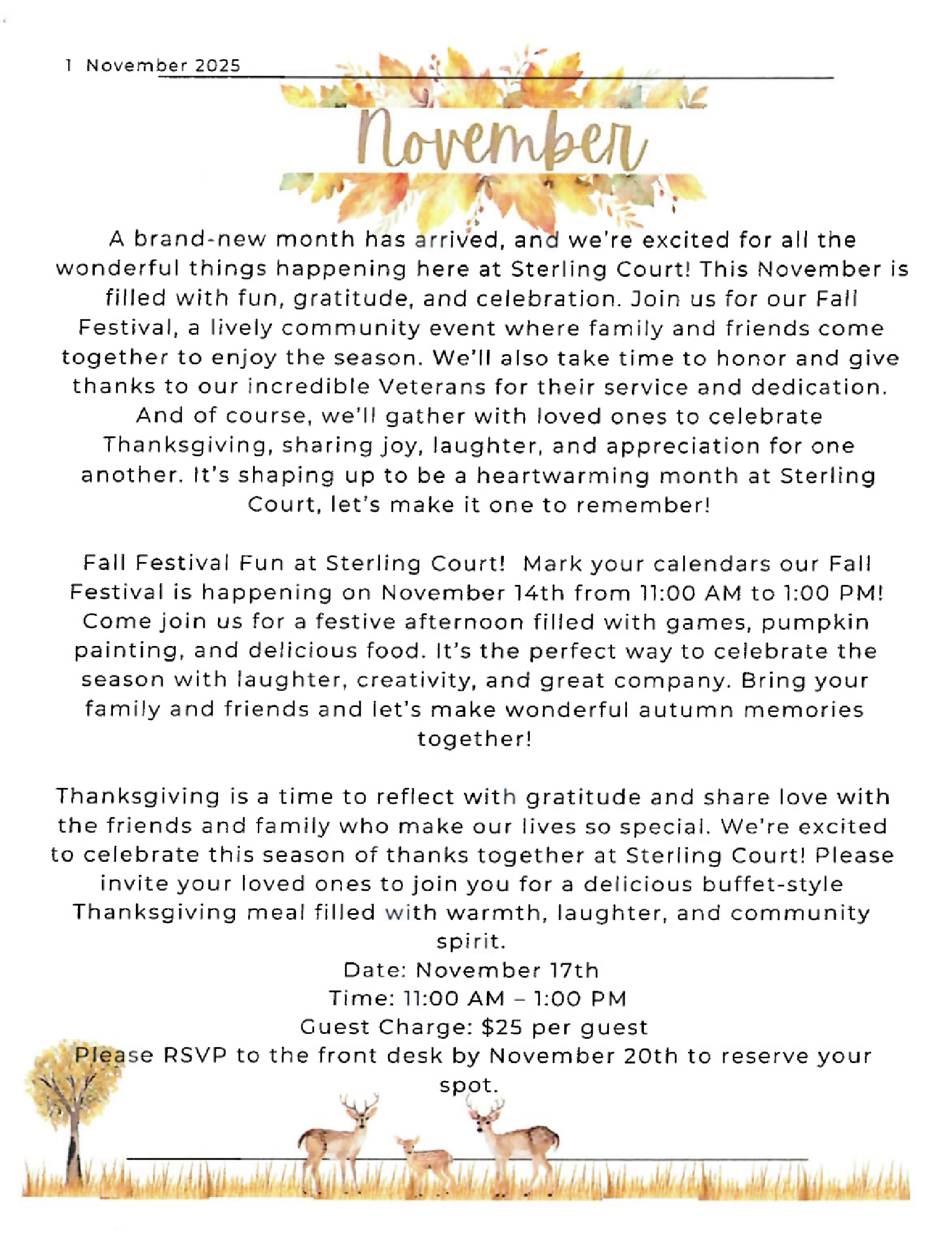 November 2025 newsletter cover