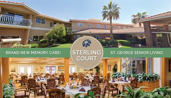 Sterling-700x400-memory Front of Memory Care community with Memory Care dining room below