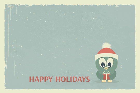 happy holidays greeting card