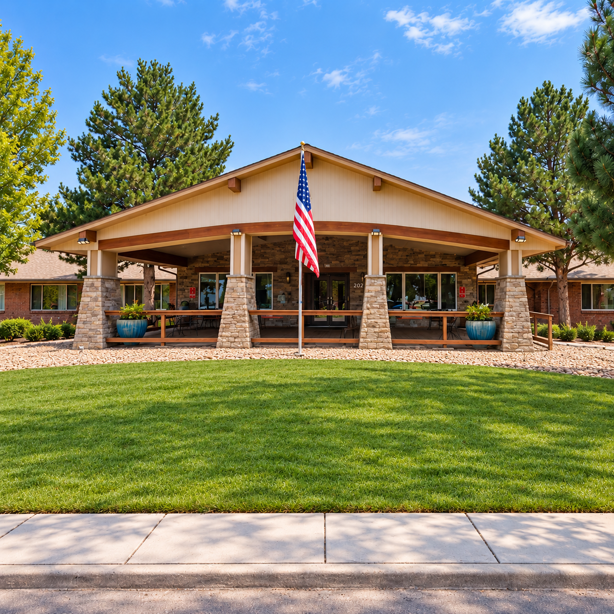 The front of Highland Park Rehab and Care Center