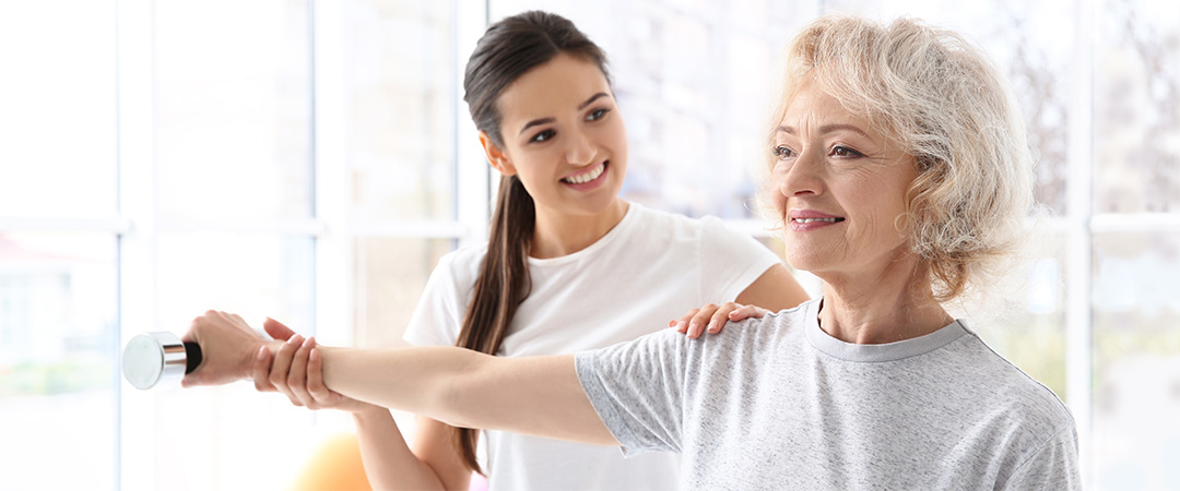 Elderly Woman in Physical Therapy