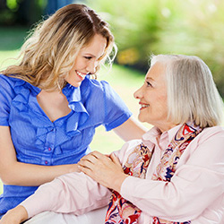 Two Women Smiling at Each other