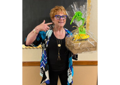 Gladding Ridge resident with a gift