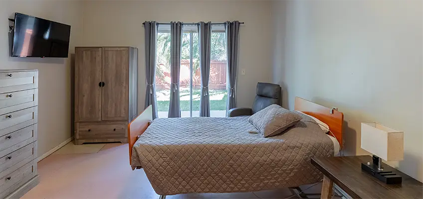 A private resident room at Los Banos