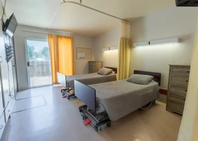 A semi-private resident room at Los Banos