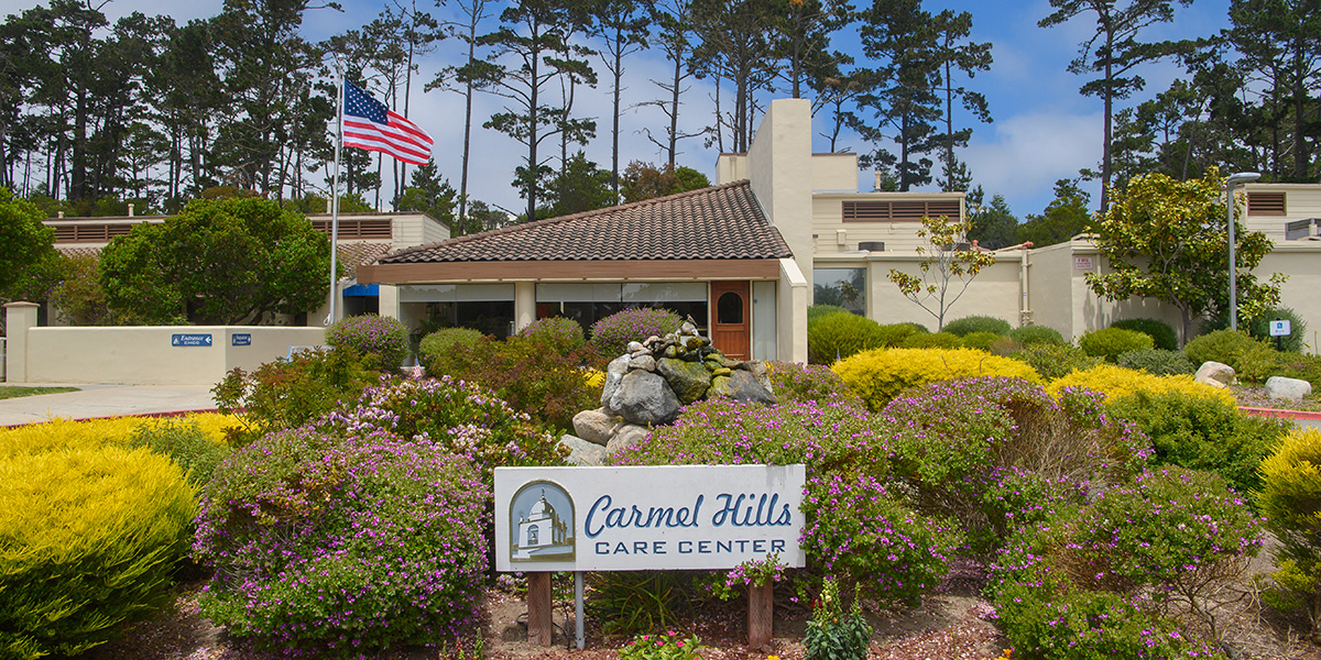 The front of the Carmel Hills Care Center facility