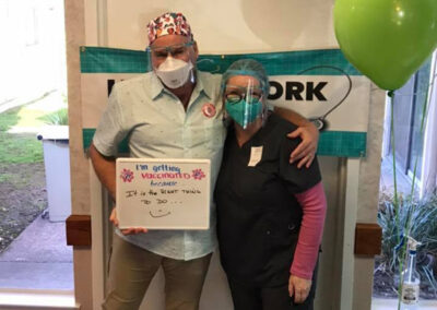 Asbury Park team getting the Covid vaccine