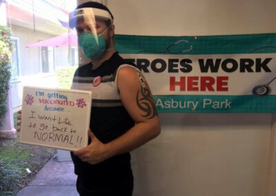 Asbury Park team getting the Covid vaccine