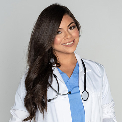 Smiling hispanic doctor